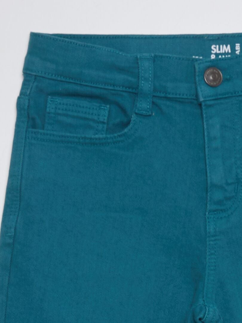 Calça jeans slim de 5 bolsos - AZUL