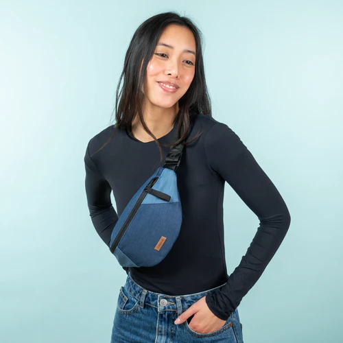 Cabaia Sac banane Small San Giljan bleu jean