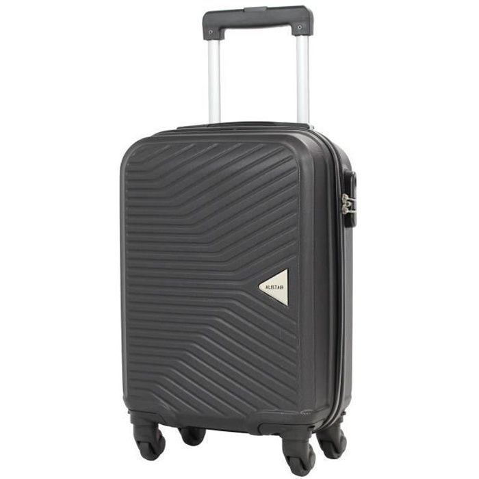 Alistair handbagagekoffer XS 50 cm - Iron Collection - 4 wielen - Ultrasterk ABS - Zwart