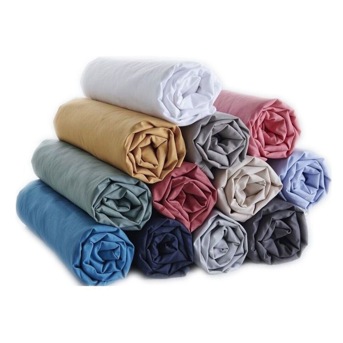 Sábanas bajeras ajustables - Juego de 4 - 100% algodón - 140 x 190/200 cm - Profundidad del bolsillo: 20/25 cm - Multicolor