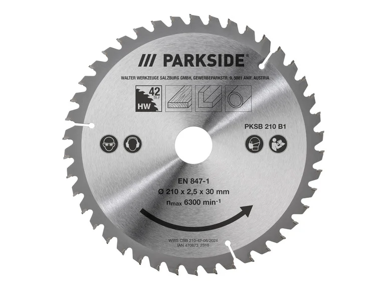 Lâmina de serra circular PARKSIDE® PKSB 210 B1, Ø 21 cm