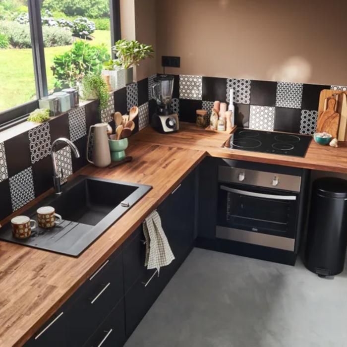 Solid acacia worktop, oiled, laminated, L.250 x W.65 cm, Thickness 36 mm