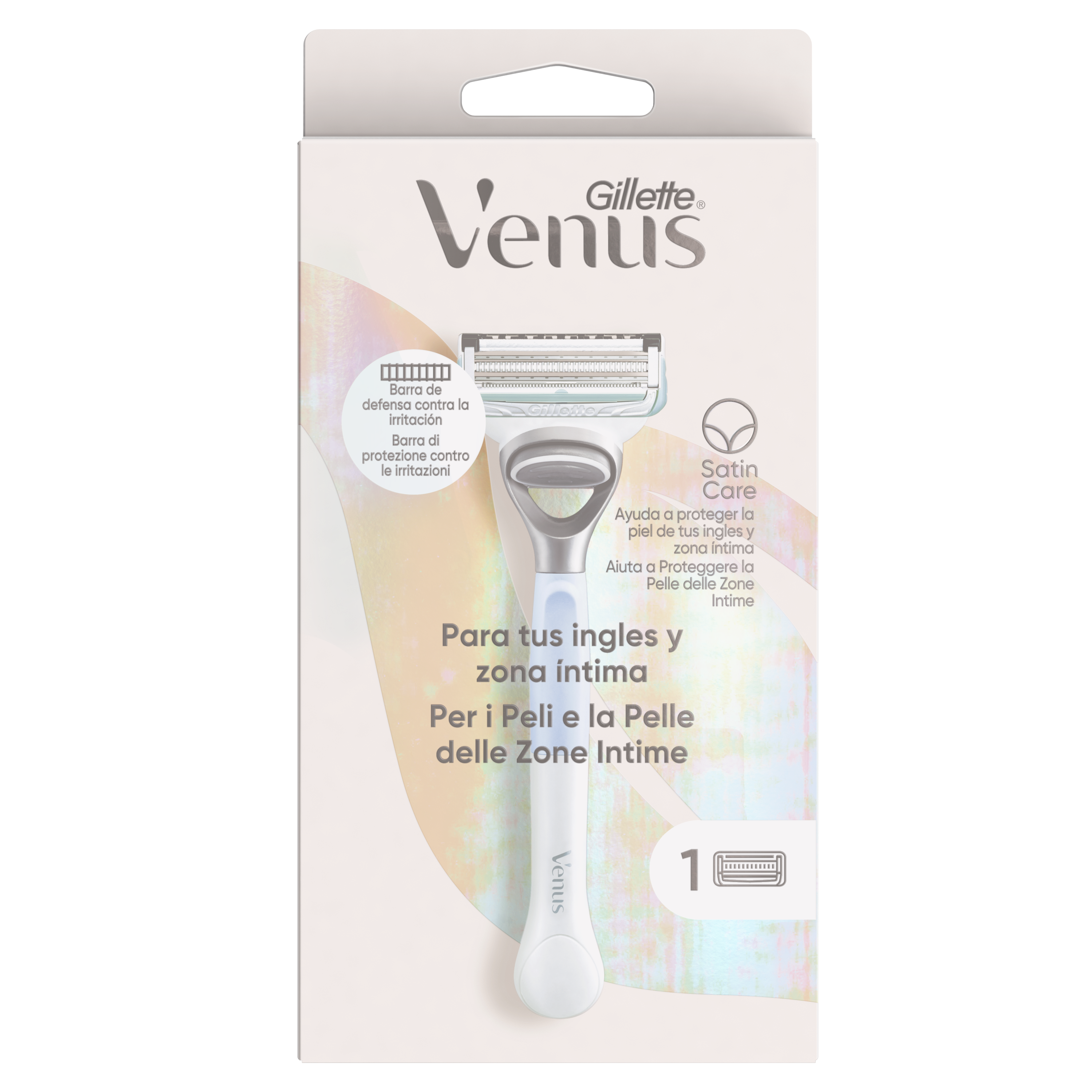 „Venus Satin Care“ bikinio ir intymios srities plaukų šalinimo skustuvas moterims