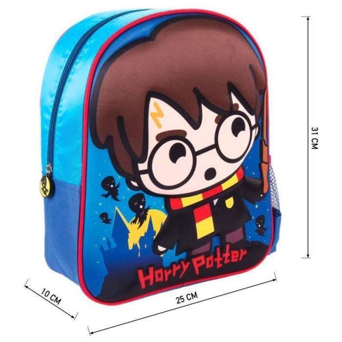 Mochila - HARRY POTTER - 3D - Negra - Material sintético