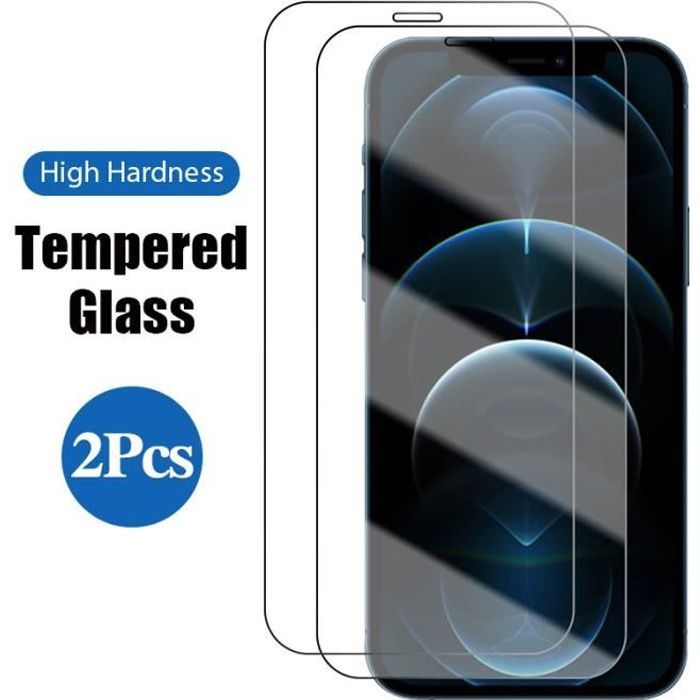 2er-Pack Displayschutzfolien aus gehärtetem Glas für iPhone 12/12 Pro (6,1 Zoll), extrem widerstandsfähiges, hochauflösendes und klares Glas mit Härtegrad 9H.