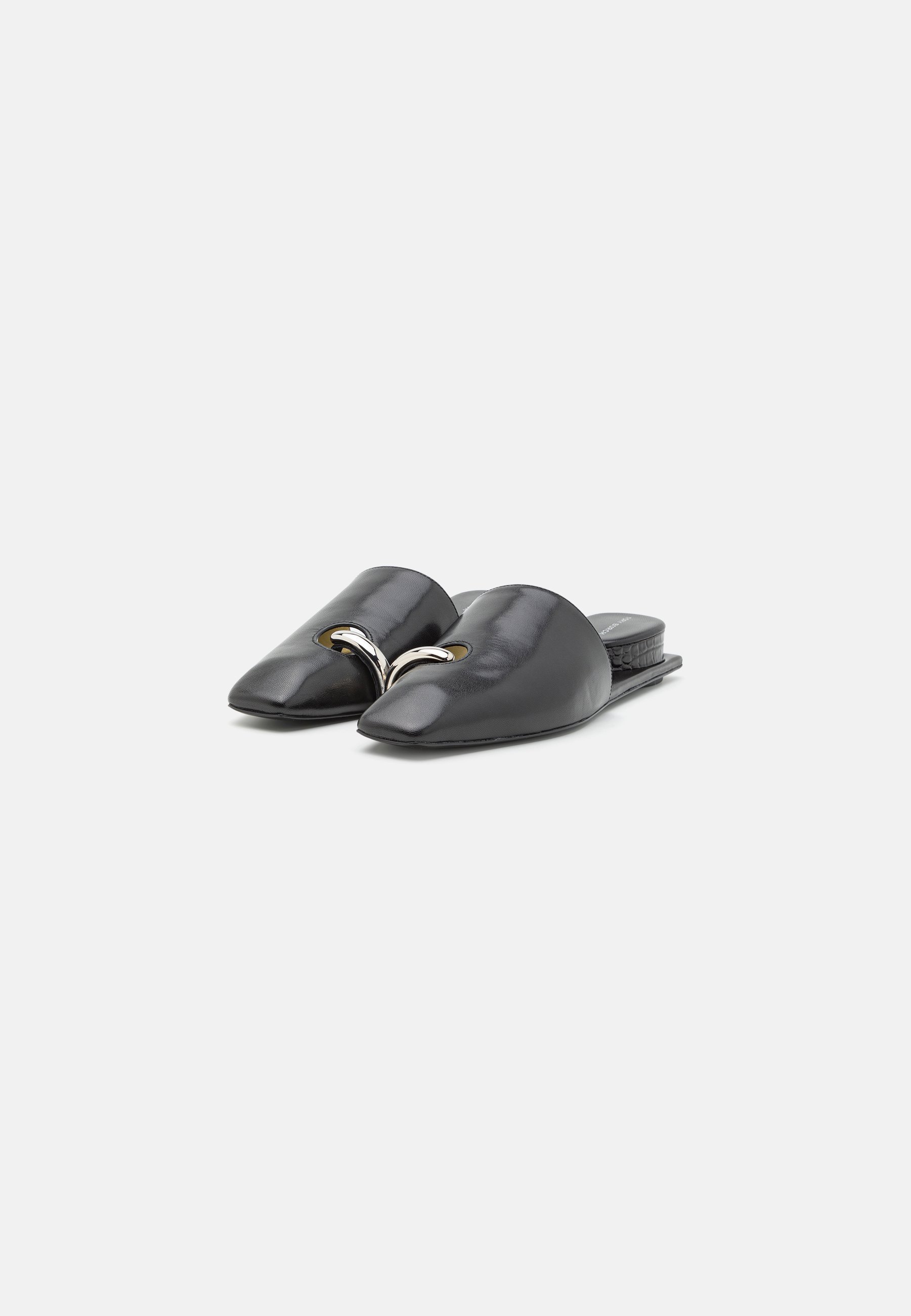 Tory Burch PIERCED MULE - Muiltjes - perfect zwart/zilver