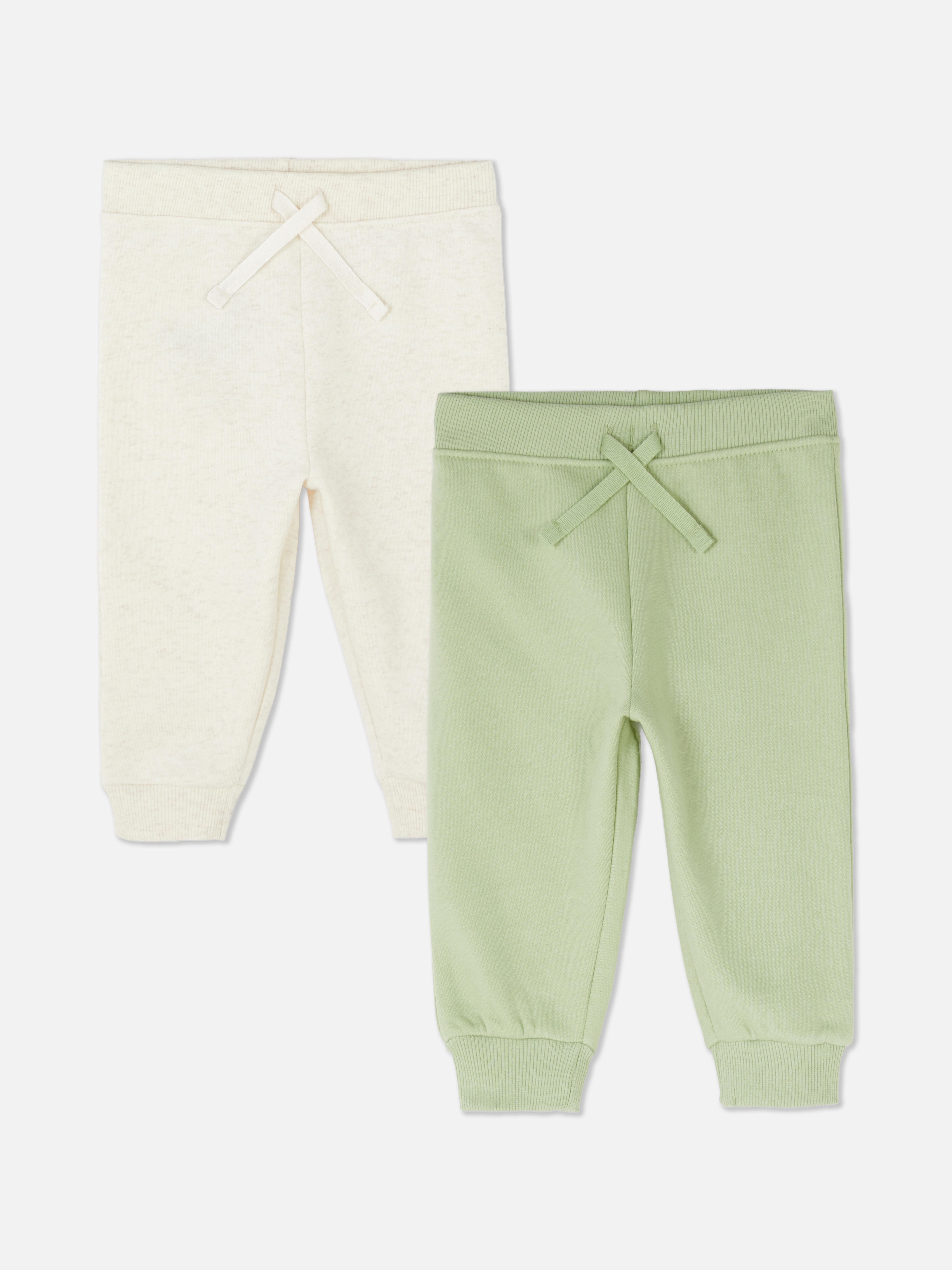 Pantaloni de trening cu șnur și manșete, set de 2. Îmbunătățește-ți stilul confortabil cu acești pantaloni de trening cu manșete la gleznă.