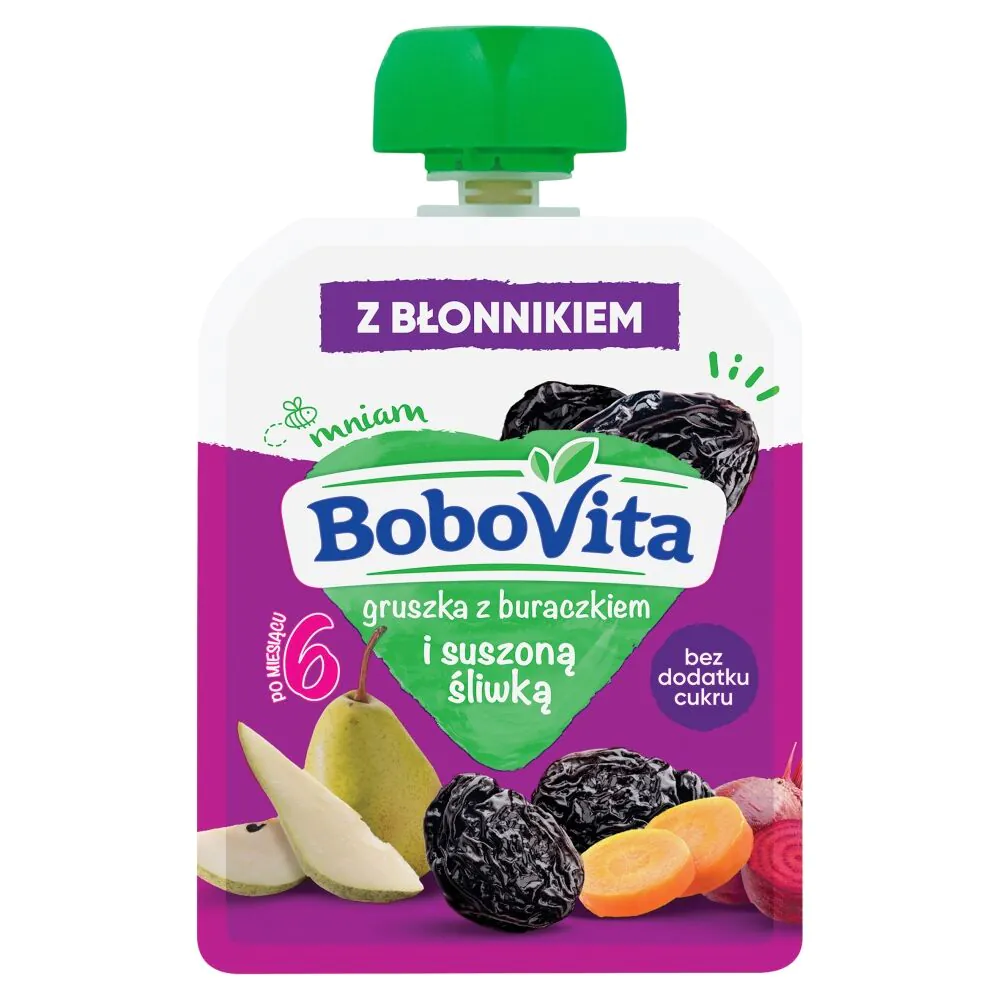 Bobovita Gruszka Buraczk i Suszona Śliwka - Deser 80 g