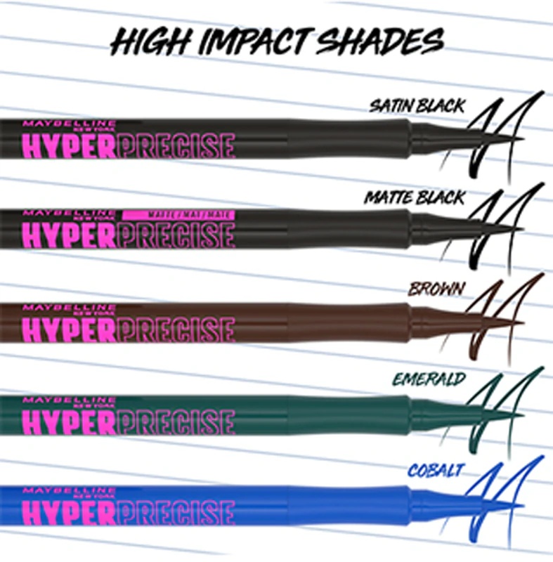 MAYBELLINE NEW YORK Hyper Precise acu zīmulis ar piķru