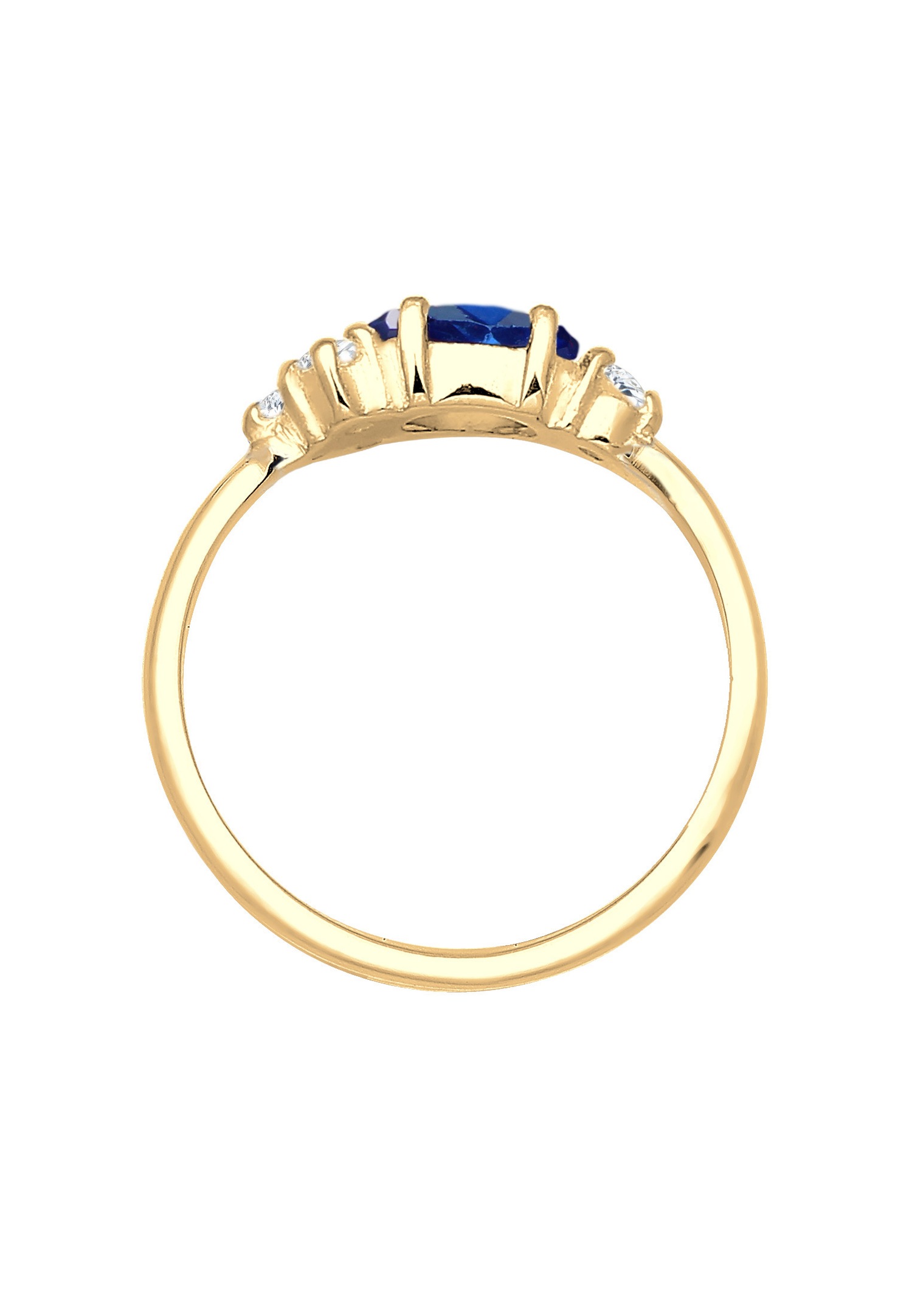 Elli PREMIUM Elli PREMIUM Bague Femmes fiançailles avec rubis synthétique et cristaux de zirconium en argent sterling 925 plaqué or