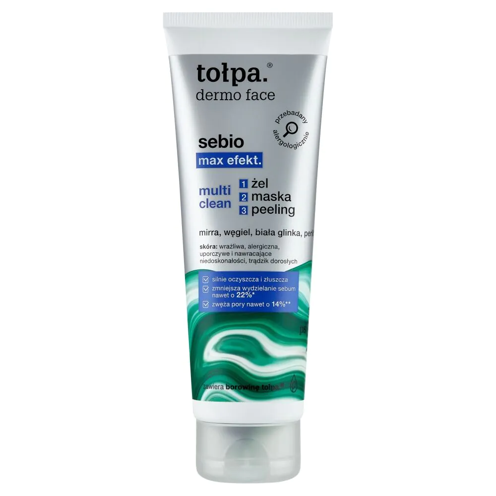 Tołpa SeBIOMax Efekt Multi Clean Żel, Peeling, Maska 3w1