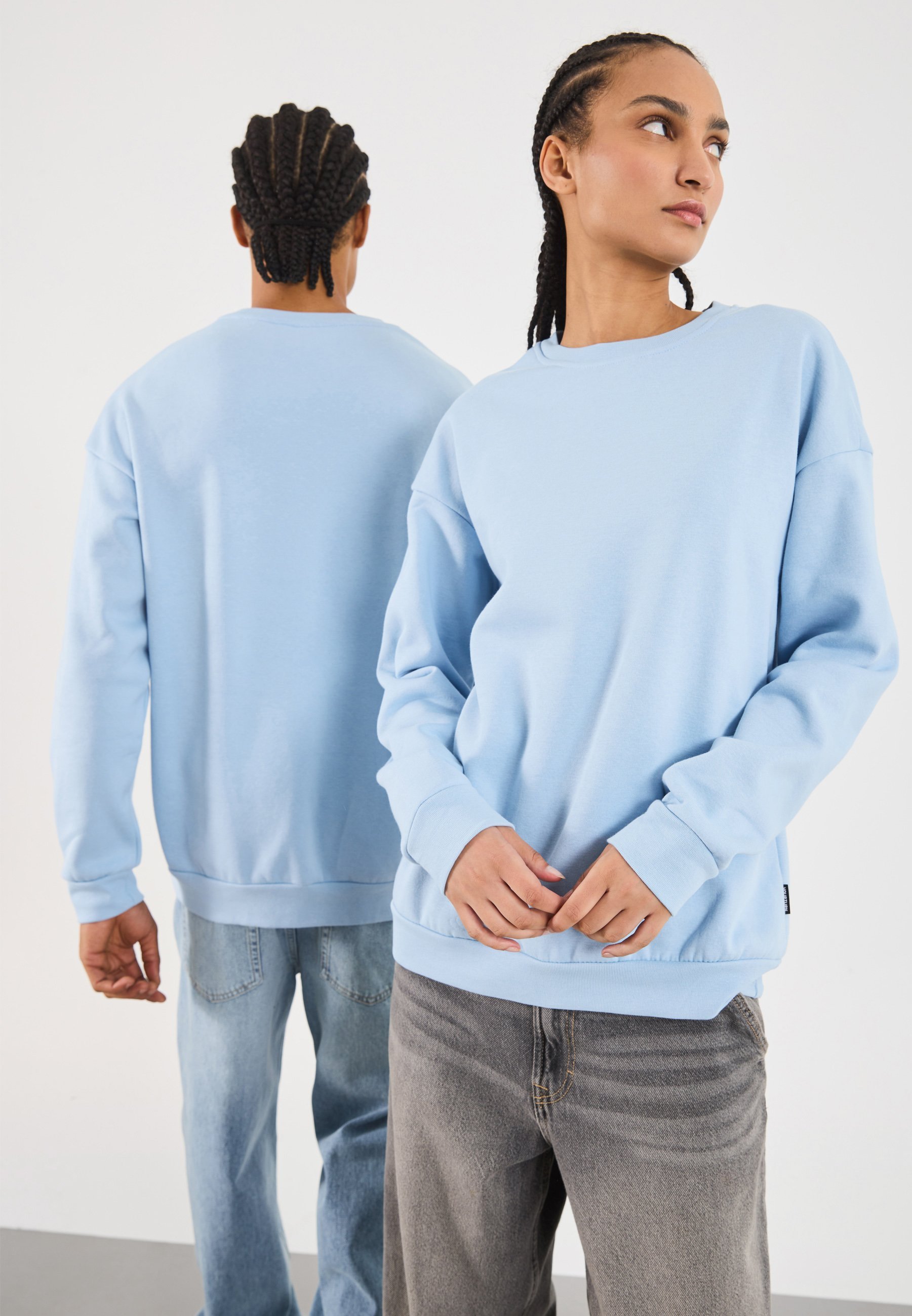 YOURTURN UNISEXE - Lot de 2 sweats - bleu clair/gris chiné