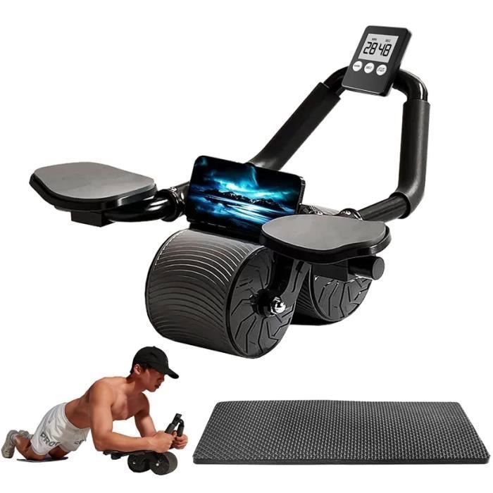 Rueda abdominal con rebote automático - Rueda abdominal 4D con soporte para codos - Dispositivo de entrenamiento abdominal