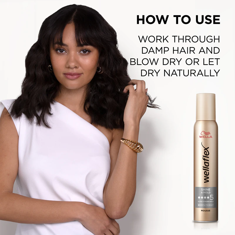 Pena na vlasy Wella Wellaflex Shine & Hold pre lesk vlasov
