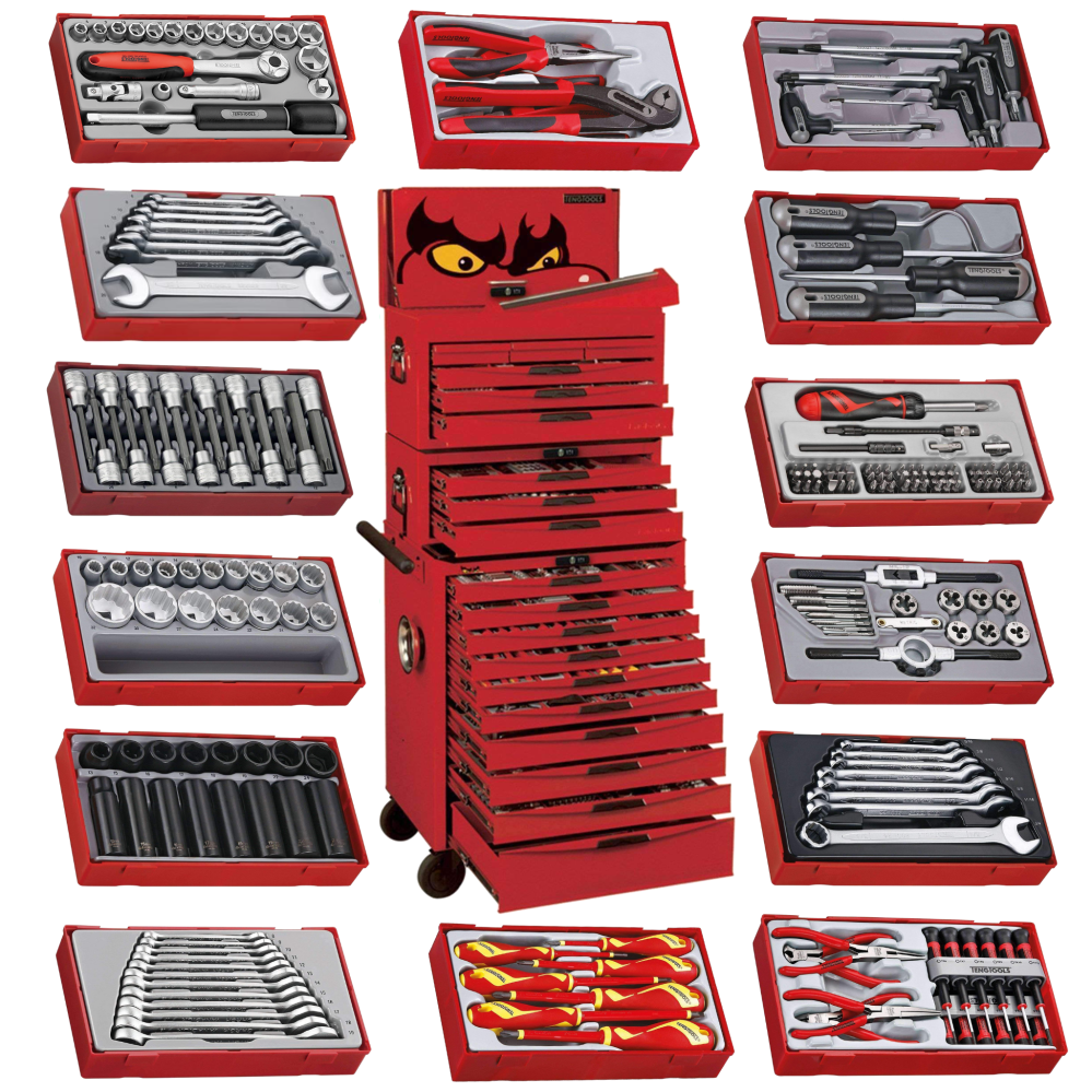 Teng Tools 1001-osainen Mega Master Hybrid -käsityökalusarja - TCMM1001N