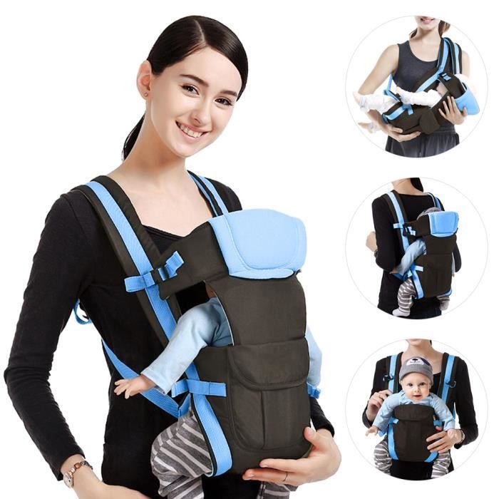 Canguru Ergonômico Multifuncional 4 em 1 para Bebês - Desde o Nascimento - Azul