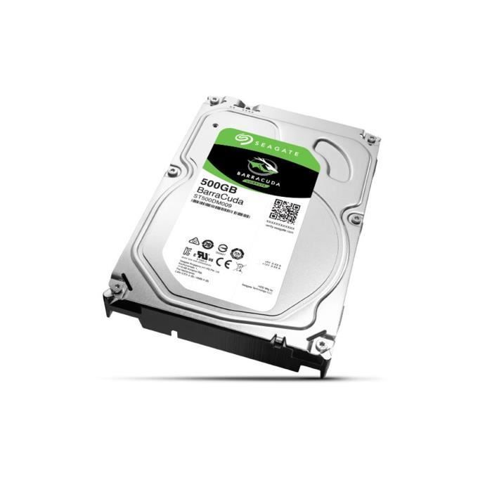SEAGATE - Disque dur Interne - BarraCuda - 500Go - 7 200 tr/min - 3.5