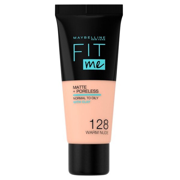 Maybelline New York Fit Me Matte & Poreless 128 Warm Nude tonālais krēms<br>