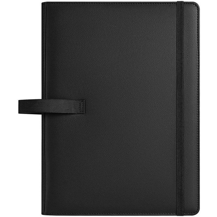 Soporte para partituras - A4 248 x 332 mm - Soporte para partituras corales negro - Material PU - Soporte para partituras con correa para la muñeca - Almacenamiento para