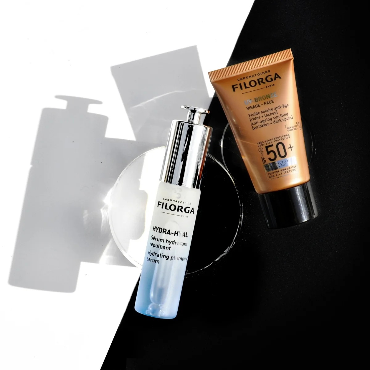 Coffret anti-rides Filorga : Sérum Hydra-Hyal et crème solaire SPF 50+