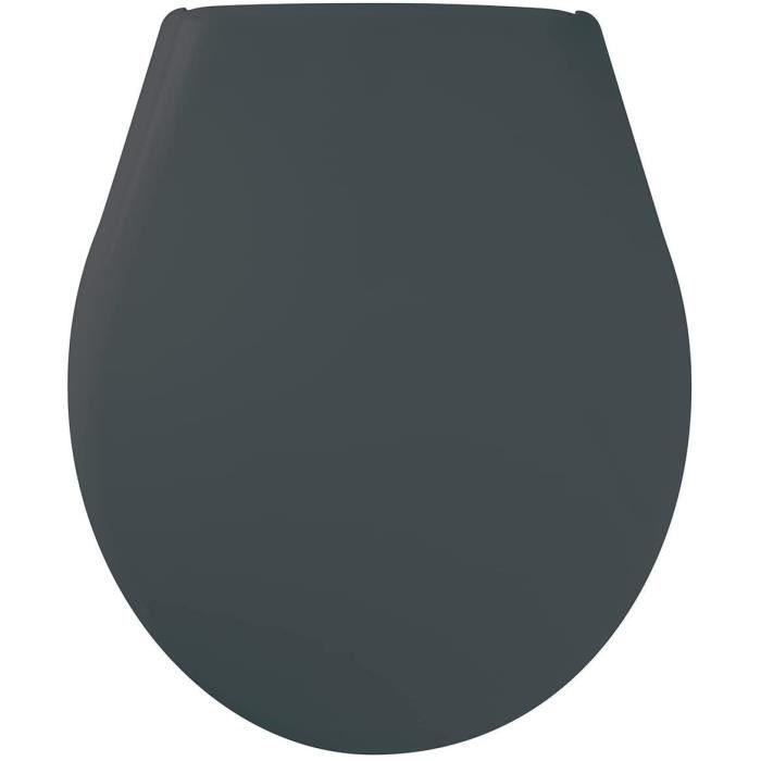 Asiento de inodoro Marina Grey - Polipropileno - Gelco - Desmontable - Fijación universal