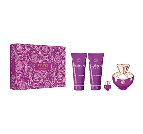 Versace Dylan Purple Femme woda perfumowana spray 100 ml   5 ml   balsam do ciała 100 ml   żel pod prysznic 100 ml