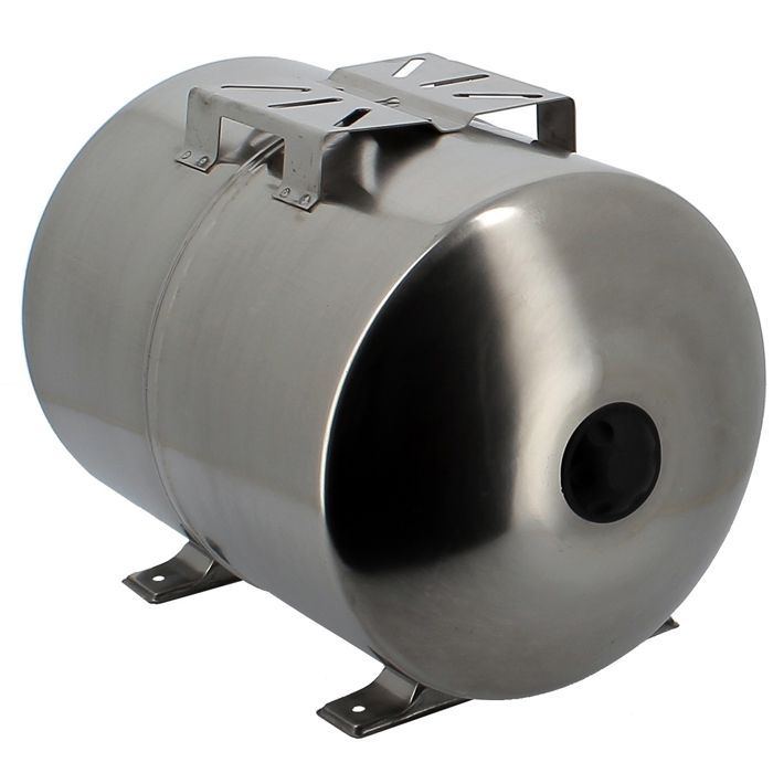 GT MARKET - Tanque de pressão horizontal em aço inoxidável com membrana - 24 litros