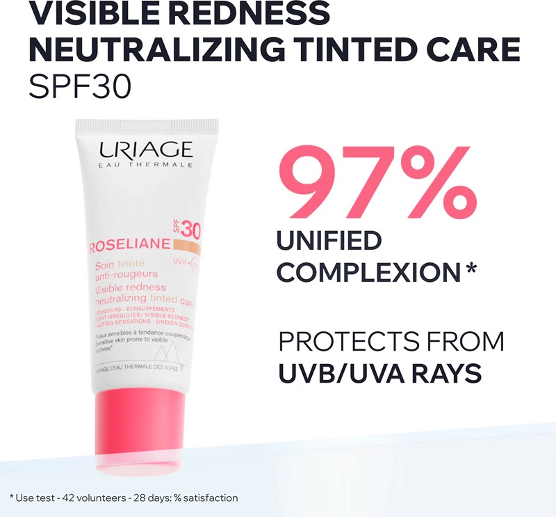 Uriage Roseliane CC krema SPF 30 za občutljivo kožo, nagnjeno k razbarvanju