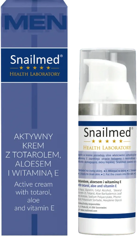 Snailmed Normalizujący krem do twarzy dla mężczyzn z totarolem i aloesem