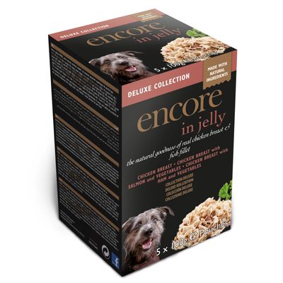 x 150g/100g de Ração Úmida Encore para Cães - 4 + 1 Grátis!*