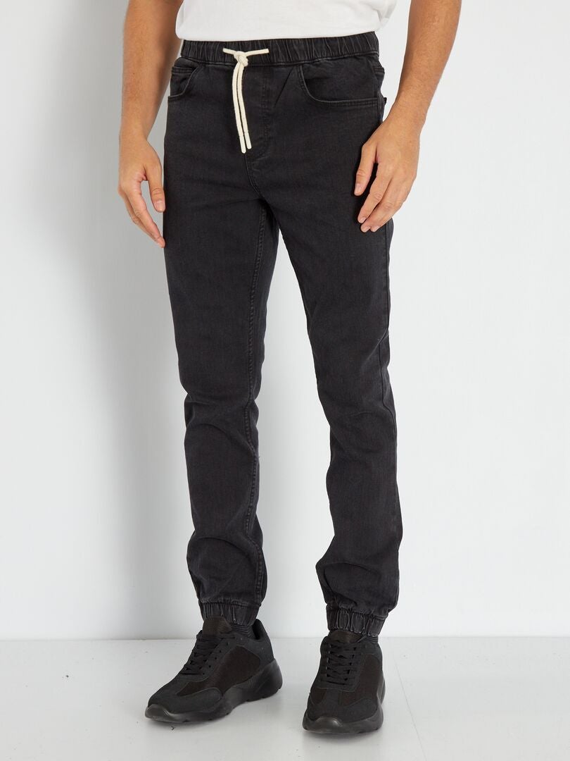 Joggingbroek met elastische tailleband - GRIJS