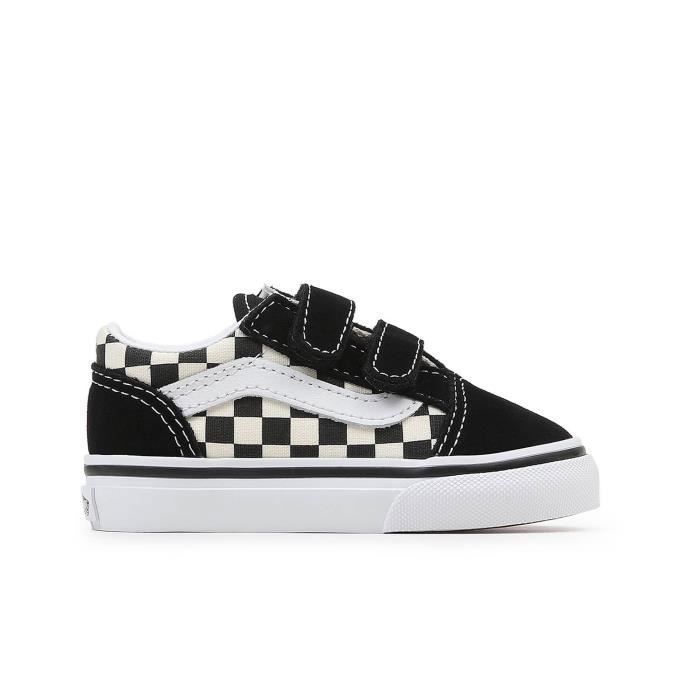Zapatos para bebés y niños pequeños - VANS - Old Skool Primary Check V - Negro - Textil - Unisex
