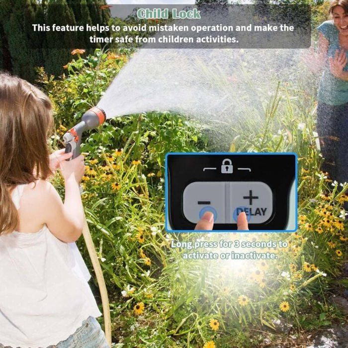 Programmateur Arrosage Automatique Minuteur Goutte Goutte pour Jardin Ferme Pelouse Fleur Impermable couleurs multiples Largeight
