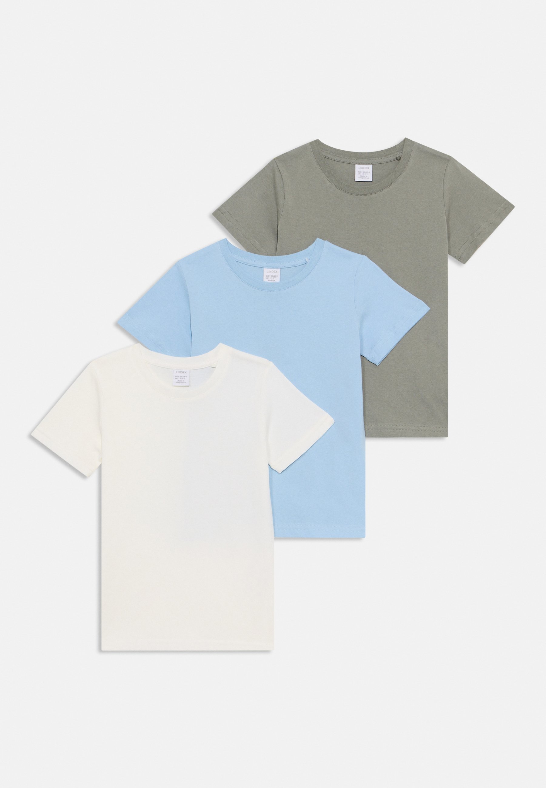 Lot de 3 t-shirts basiques Lindex SOLID - bleu clair