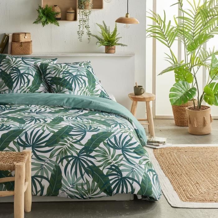 Juego de ropa de cama - TODAY Crazy - Estampado de jungla - Doble - 220 x 240 cm - Verde
