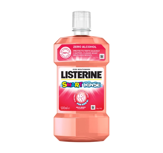 Listerine Smart Rinse Mild Berry płyn do płukania jamy ustnej dla dzieci 500ml