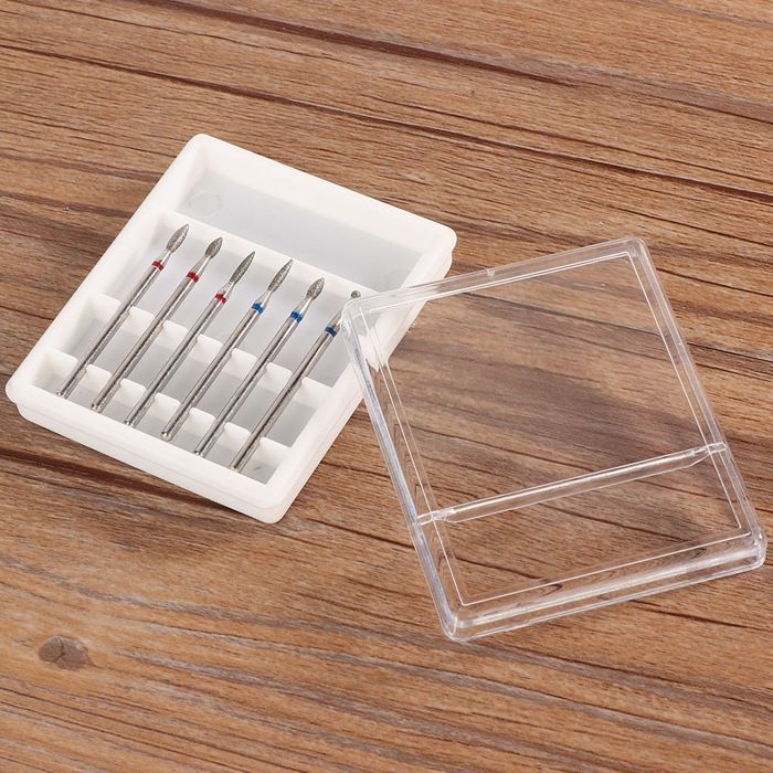OMABETA Bits de forage à ongles 6PCS Nail Drill Bits File Grinding Head Set Electric Manucure Pedicure Nail Art hygiene pedicure