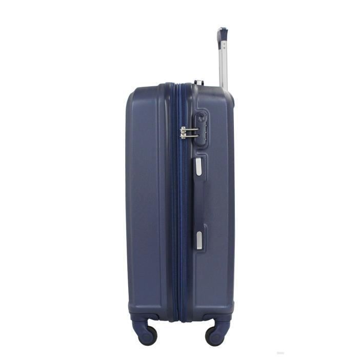Maleta mediana Alistair - Colección Hierro - 4 ruedas - ABS ultrarresistente - Azul