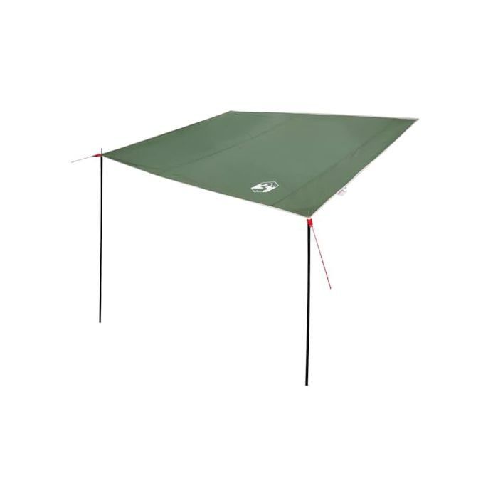Lona impermeable para camping - vidaXL - 460x240 cm - Verde - Resistente al fuego - Resistente al viento - Portátil