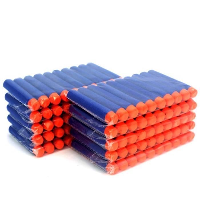 Fléchettes de rechange pour pistolets Nerf N-Strike Blasters - Lot de 100 - Couleur bleu marine
