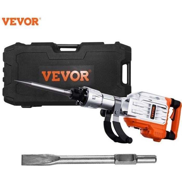 VEVOR Demolition Hammer Drill/Chisel 3500W 2 Chisels 1900 BPM