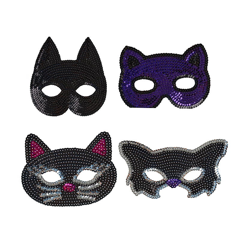 Tijd om je te verwisselen: half masker met pailletten voor Halloween