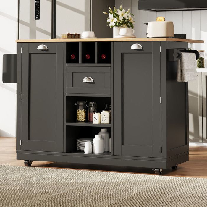 Desserte de Cuisine Noire - Plateau Extensible 40-70 x 120 cm,Roues 360° & Porte-Serviettes | Avec Grille à Vin et Rangements