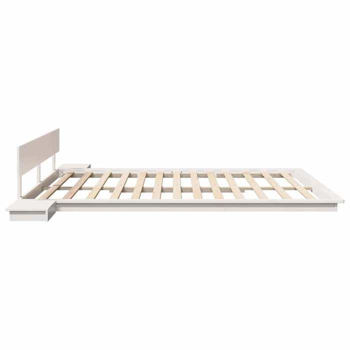 Cama doble CHIC para adultos - Estructura de cama de 200 x 200 cm, color blanco, madera #Sara90265