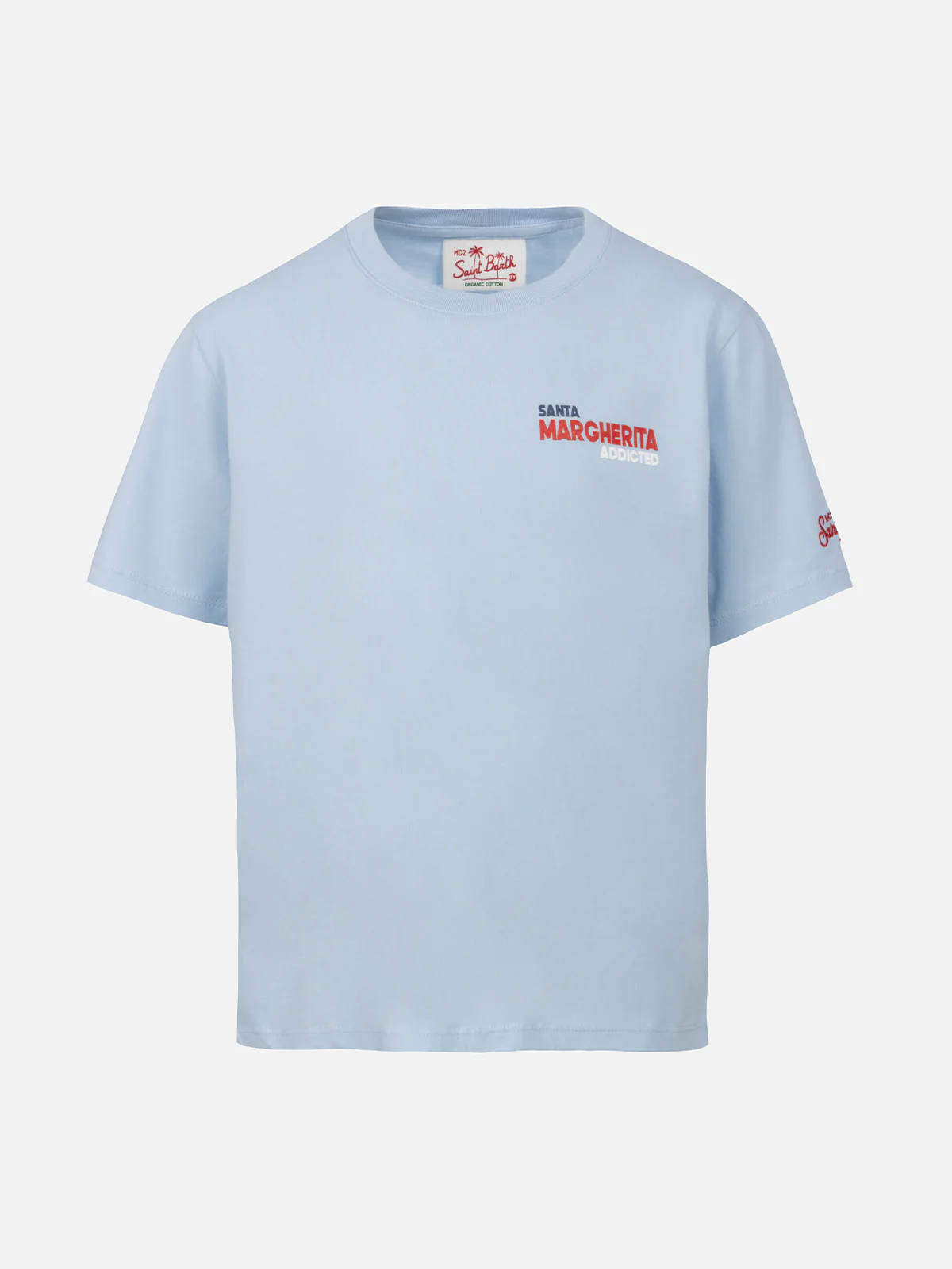 T-shirt da bambino in cotone con stampa di cartoline Santa Margherita