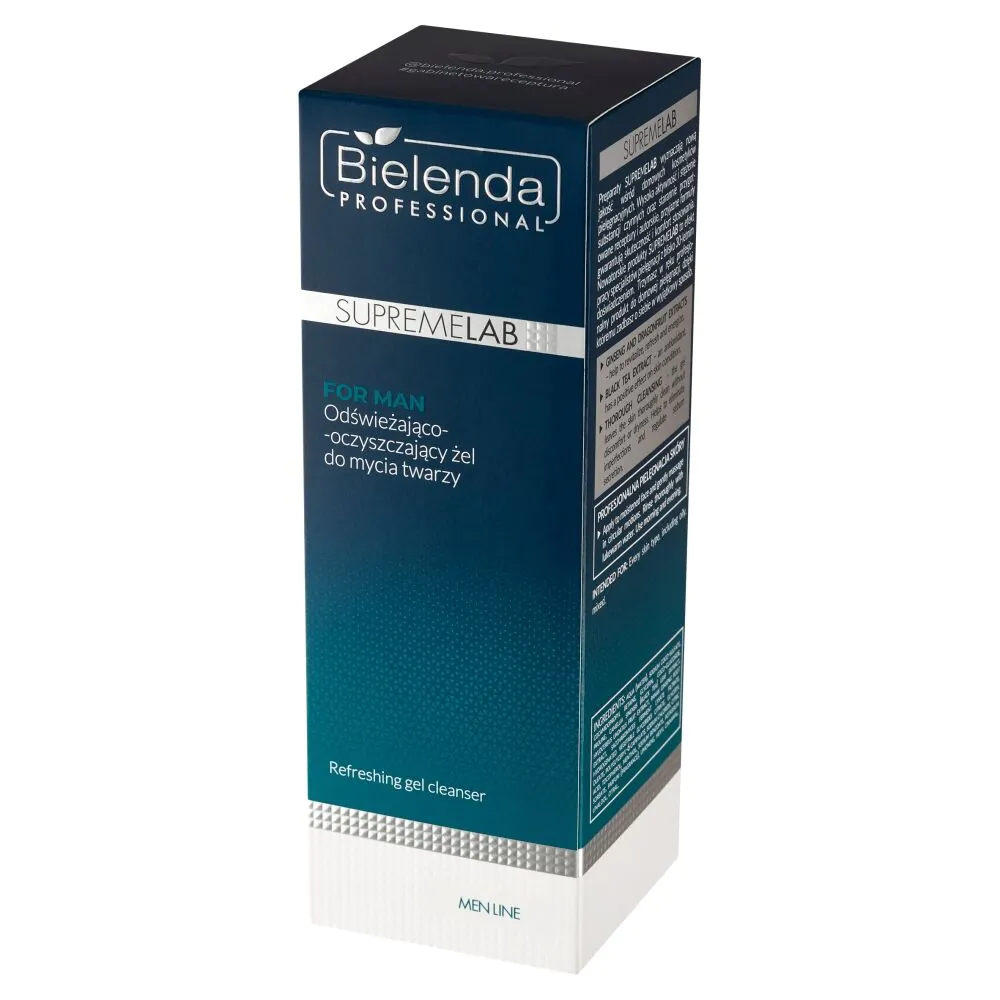 Bielenda Professional Supremelab Men Line Odświeżająco-oczyszczający żel do mycia twarzy