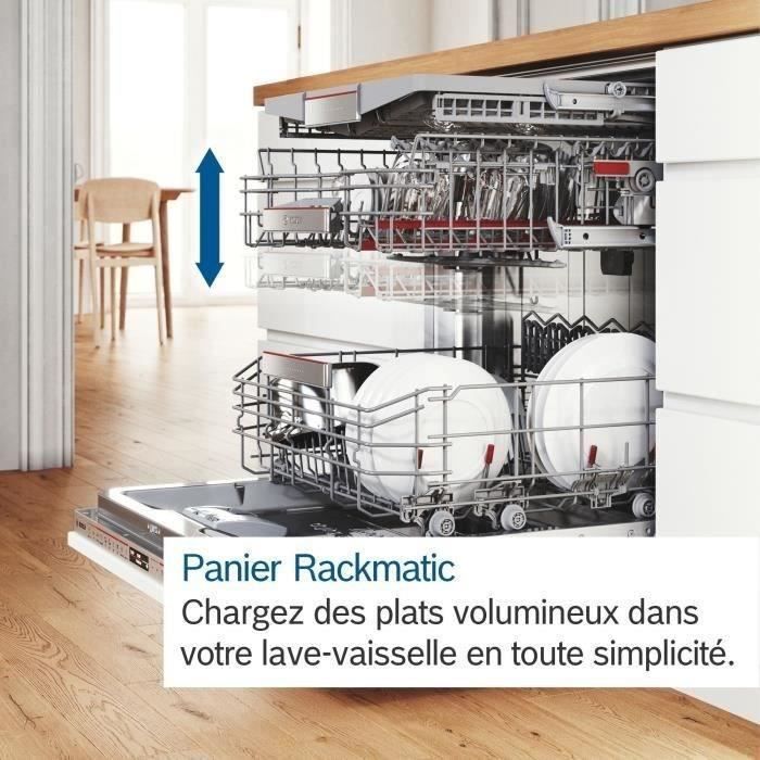 Lave-vaisselle tout encastrable BOSCH SMH6YCX02E SER6 - 14 couverts - 44 dB - Classe A - porte à glissières - tiroir à couverts