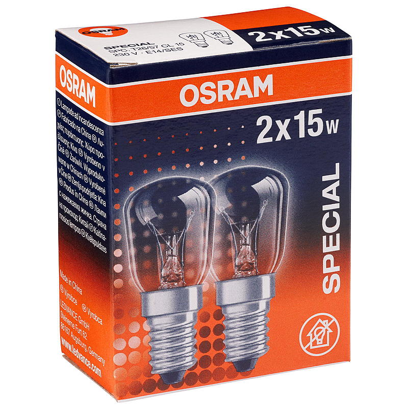 Osram Mini-Glühlampe, 2er-Pack, 15 W E14 Osram