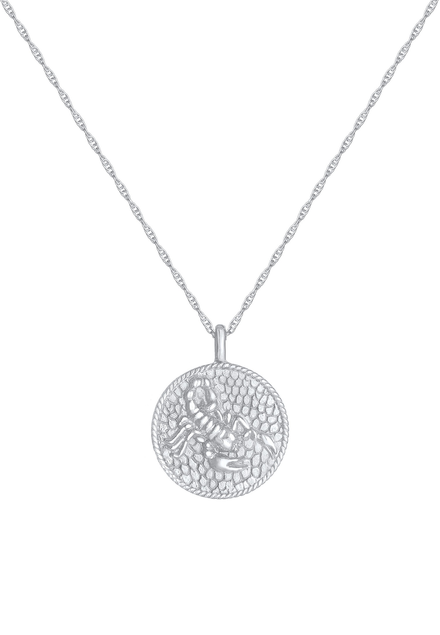 Elli Pièce du zodiaque féminin Scorpion Astro Tendance antique en argent sterling 925