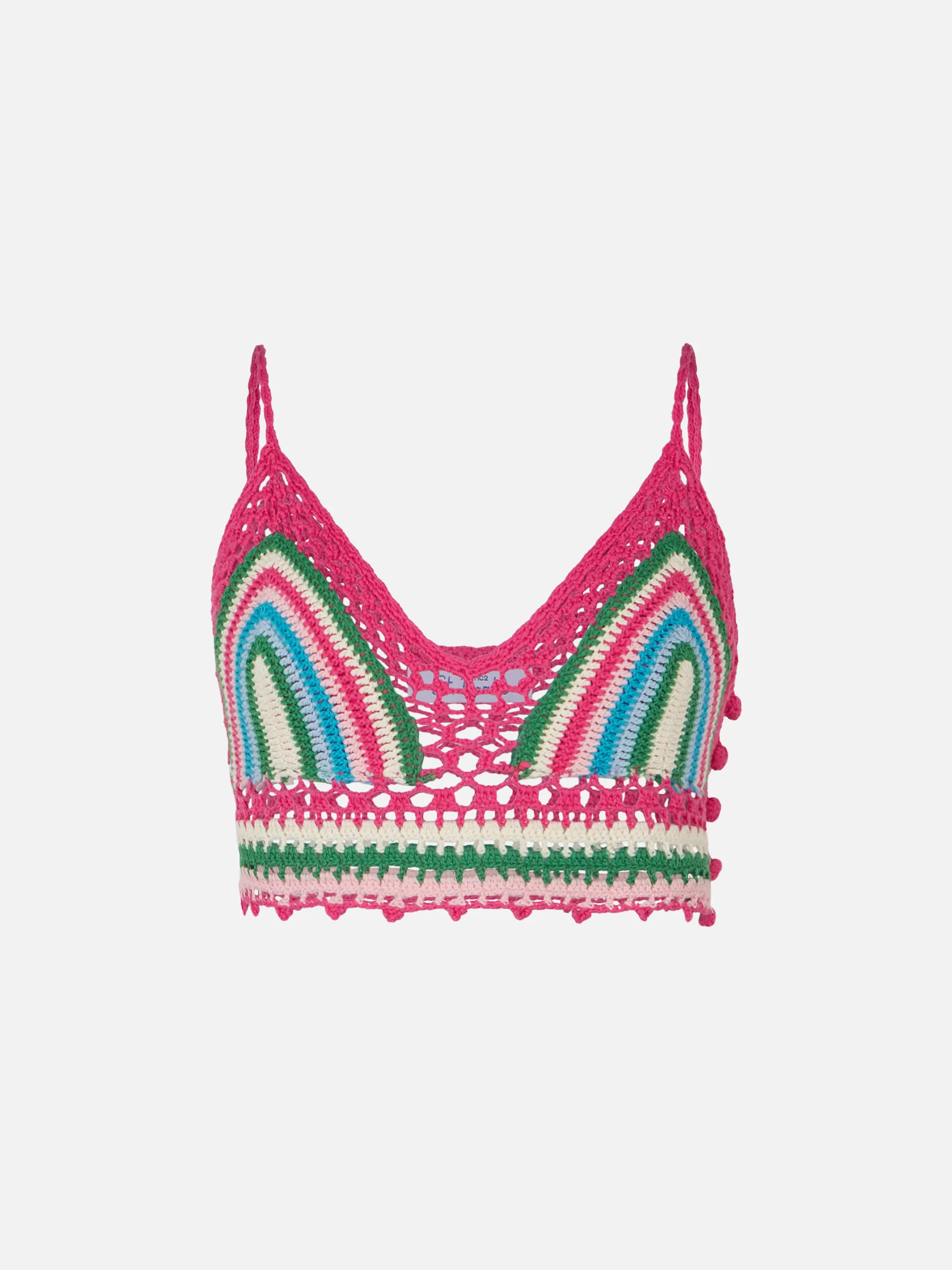 Multicolor gehaakte top